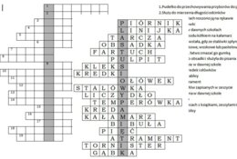 Logogryf dla klasy 3 szkoły do tematu "Kiedy wymyślono szkołę"