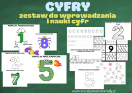 CYFRY- materiały do wprowadzania i nauki cyfr