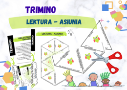 Lektura Asiunia – układanka trimino w dwóch wersjach