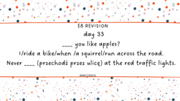 E8 revision - odliczanie do egzaminu 34 dni