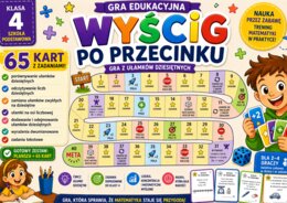 Wyścig po przecinku – gra planszowa | ułamki dziesiętne | klasa 4 | 65 kart