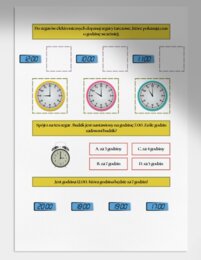 Obliczenia zegarowe. Karta pracy. Sprawdzian