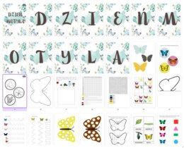 Dzień Motyla - girlanda, elementy do opaski, zadania