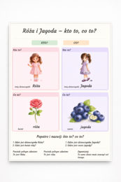 Karta obrazkowa: Róża i Jagoda – kto to, co to?