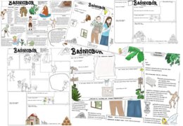 Baśniobór - 4 karty pracy (puste i wypełnione)