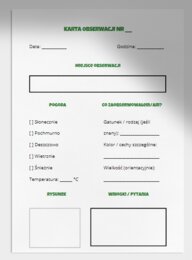 Karty obserwacji przyrodniczych