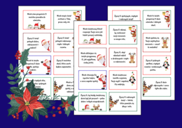 🎄✨❄️Świąteczna Skrzynka Dobrych Myśli – gotowe karteczki z życzeniami - 🎅Boże Narodzenie - biblioteka- zajęcia z wychowawcą - świetlica - 72 szt.