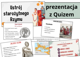 Prezentacja z quizem: Ustrój starożytnego Rzymu – historia, klasa 5, ponad 30 slajdów, możliwość edycji