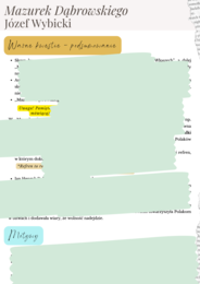 Mazurek Dąbrowskiego - Józef Wybicki (8 stron opracowania + test z odpowiedziami)