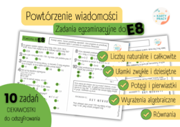 POWTÓRZENIE - Egzamin ósmoklasisty - MATEMATYKA - nr 1