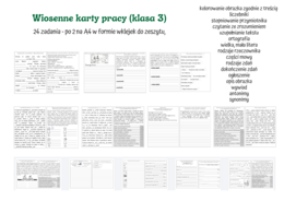 Wiosenne karty pracy (klasa 3) - edukacja polonistyczna