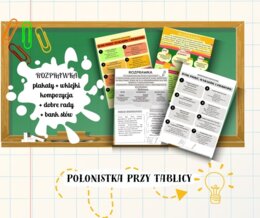 Rozprawka wklejka + plakat – kompozycja, elementy twórcze, bank słówek, dobre rady WERSJA KOLOROWA I CZARNO-BIAŁA