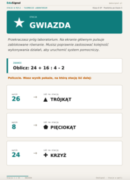 Stacje zadaniowe: Tajemnicze Laboratorium — powtórka po klasie 5 | matematyka klasa 6 | gra z obiegiem po klasie