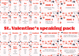 St. Valentine’s speaking pack - Walentynki mówienie, j, angielski