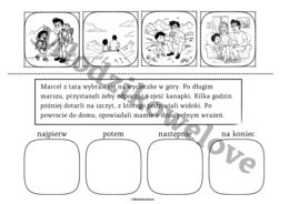 Czytanie ze zrozumieniem- kolejność zdarzeń