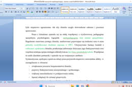 Sprawozda nienauczyciela WSPÓŁORGANIZUJĄCEGO dla ucznia z wadą słuchu/ słabosłyszenienim