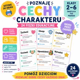Fiszki cech. Poznaję cechy charakteru