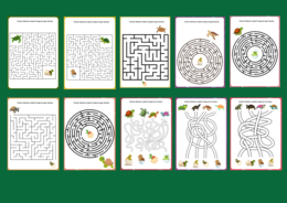 DZIEŃ ŻÓŁWIA – labirynty – 10 wersji