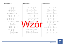 Arytmetyka liczb wymiernych | matematyka | 26 kolumn