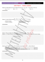 Karta pracy - funkcja liniowa - poziom podstawowy