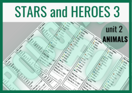 Stars and Heroes 3 unit 2 ANIMALS – zakładki do książki