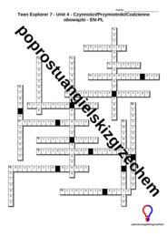 Teen Explorer 7 – Unit 4 – krzyżówki