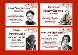 DZIEŃ KOBIET – – gazetka – SŁAWNE POLKI – biblioteka – świetlica – 24 strony – wersja 2