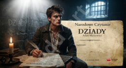Plakat – Narodowe Czytanie (Dziady cz. III – Wielka Improwizacja)