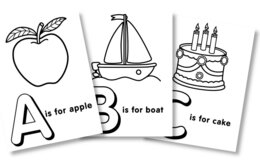 Ilustracje do druku do nauki języka angielskiego