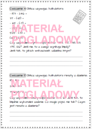 Kalkulator. Karta pracy. Na początek. Na rozgrzewkę. Pierwsza lekcja.