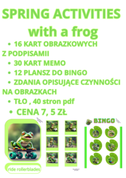 Spring activities with a cute frog