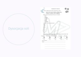 Dysocjacja soli - karta pracy