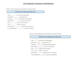 Gramatyka dla klasy 5, Język angielski. Zdania twierdzące Past Simple czasowniki regularne i nieregularne English Class A1+ Unit 6 Dodatkowe i różnorodne ćwiczenia powtórzenie