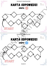 STACJE ZADANIOWE - TRÓJKĄTY PROSTOKĄTNE