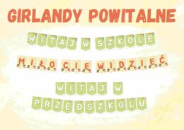 Girlandy powitalne "WITAJ W..."