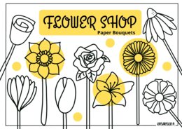 FLOWER SHOP - wycinanka, szablon