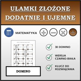 Domino - Ułamki złożone dodatnie i ujemne | matematyka