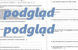 Przypowieści biblijne - sprawdzian + klucz odpowiedzi