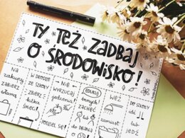 Gazetkowa "zrywka" - TY TEŻ ZADBAJ O ŚRODOWISKO!