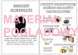 edukacja ekologiczna - segregacja śmieci (plansze + zadanie)