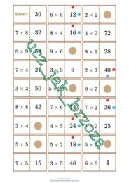 Zakręcone domino, tabliczka mnożenia, Dzień Tabliczki Mnożenia