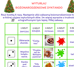 Bożonarodzeniowe dyktando - Mikołajki, ortografia