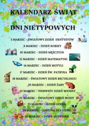 PAKIET MATERIAŁÓW NA MARZEC WEDŁUG KALENDARZA ŚWIĄT I DNI NIETYPOWYCH