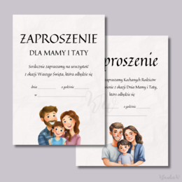 Zaproszenia na Dzień Mamy i Taty / Dzień Rodziny