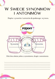 50 kart, które odmienią Twoją lekcję języka polskiego- synonimy i antonimy na kartach graficznych