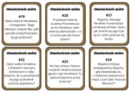 Wybrane mity greckie - karty dyskusyjne