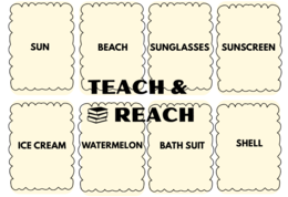 Summer flashcards - słówka wakacyjne do druku