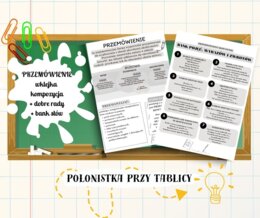 PRZEMÓWIENIE – wklejki dla uczniów– kompozycja, elementy twórcze, bank słówek, dobre rady