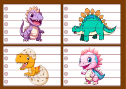 DZIEŃ DINOZAURA - puzzle – biblioteka – świetlica – przedszkole – 12 wersji