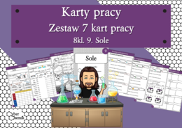 Karty pracy - Klasa 8. Chemia – Zestaw 6 kart pracy do działu 9 "Sole"
